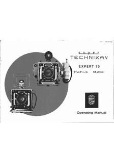 Linhof Expert 70 manual. Camera Instructions.